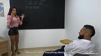 Amazing English lessons with a seductive teacher!
