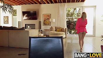 Jessa Rhodes massages Danny Mountain's big cock.