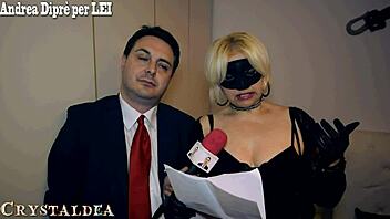 Andrea Dipre and Crystaldea engage in testicular milking session
