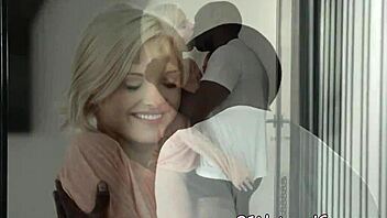 Small-Titted Glam Babe Gets Banged Hard By Black Dick