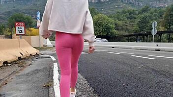 outdoor masturbastion near mountains getting wet public orgasm solo