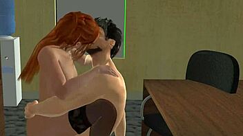 busty secretary fucks at office