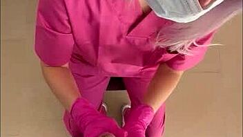 A young man receives an examination from a female doctor and experiences an erection