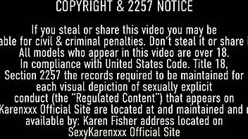 busty blonde karen fisher teases in devil costume