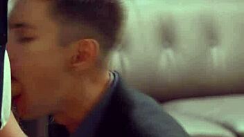 Hot gay sex in the office with monster cock sucking?