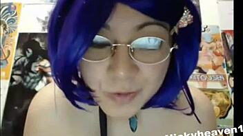 A wife on webcam touching herself with toys in a softcore solo session.