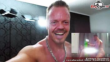 Watch the tattooed babe fuck on webcam with her big tits