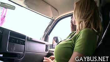 pleasuring gay blowjob action