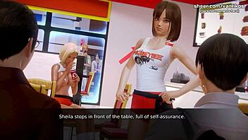 beautiful 18yo teen shows off ass and tits in job interview