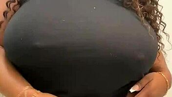 Chubby latina shows off in hotel bathroom