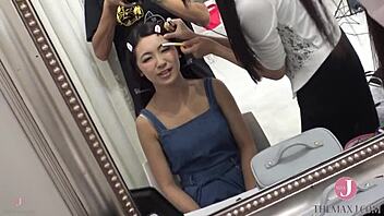 the asian japanese babe in cute cosplay takes her time in the studio, sigh!