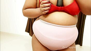 Wife friend playing with boobs in big tits indian scene.