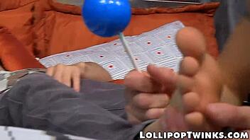 Two young gay men engage in anal sex and masturbation