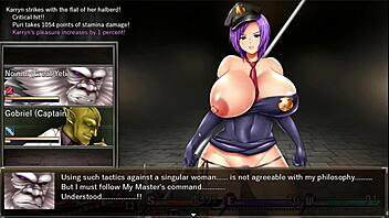 Karryn strips naked in prison hentai fight