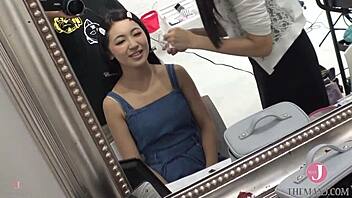 the asian japanese babe in cute cosplay takes her time in the studio, sigh!