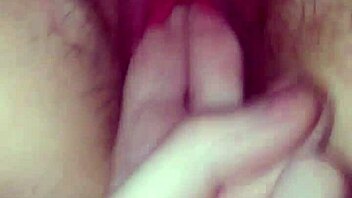 she fingers her tight wet pussy while i stuff her with a gigantic dildo, moaning loudly 😩