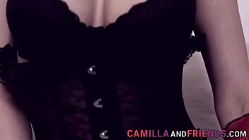 Shemale Beauty Camilla Jolie Jerking Her Cock