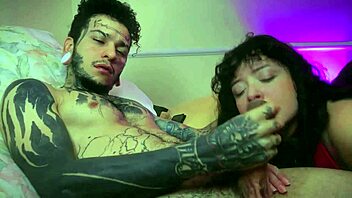 Curly stepmom gives me a sloppy blowjob