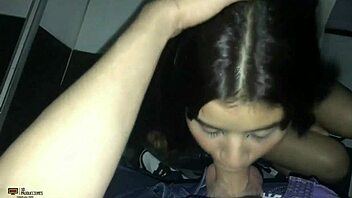 Mafer, my horny stepsister, deepthroats my entire cock with ease