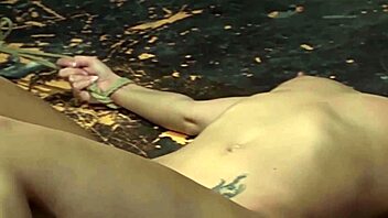 He Uses Gorgeous Girl Andy Brown's Mouth and Cunt in Bondage