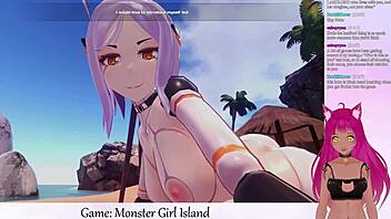 Vtuber engages in monster girl island game part 1