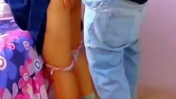 Students suck dick in homemade creampie