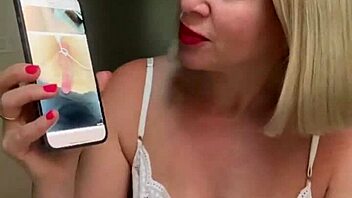 Homemade video of beautiful woman in lingerie during rating session