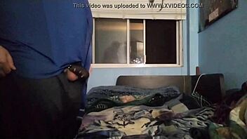 I masturbate with my chastity cage in this gay scene