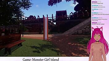 Vtuber engages in monster girl island game part 1