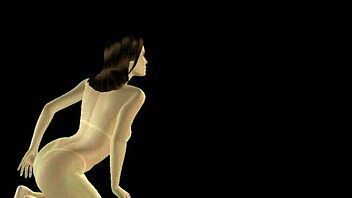A pornographic animated video featuring a gorgeous girl posing seductively in various positions