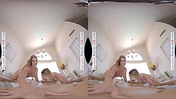 Naughty America 2 Chicks Same Time VR With Kenna James & Veronica Weston