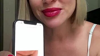 Homemade video of beautiful woman in lingerie during rating session