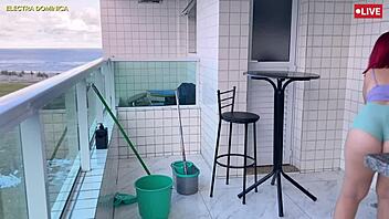 Isn't this maid's short shorts driving me wild?