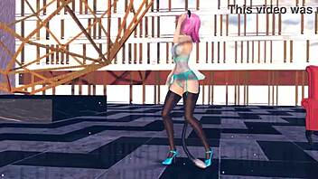 Pink cat touhou r 18 in lingerie