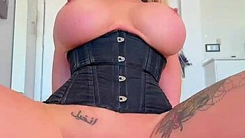 Horny blonde fucks boyfriends huge cock