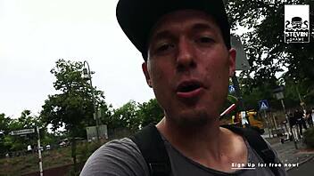 Miablow, German pornstar, enjoys anal sex in Berlin with a fake tits partner