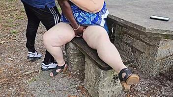 Big Ass Milf Bends Over at Public Park