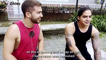 we're spying on this hot webcam model for a wild threesome! cry duran and brian evansx can't wait to join in.