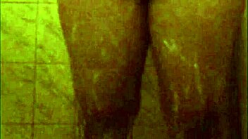 Spy shower caught this perfect ebony ass naked