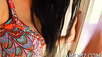 Older woman gives deepthroat and swallows cum