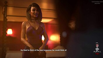 Girl moans while playing big cock video game