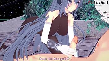 New Jersey's Footwork And Handjob In Azur Lane POV