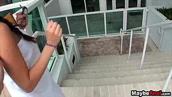 Nerdy teen Cara Swank, let’s try anal outdoors for the first time, okay?