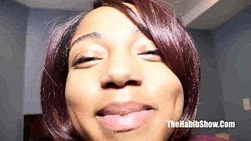 Fresh face Ebony Lovemore, 19-year-old amateur in POV action with a hairy Pakistani