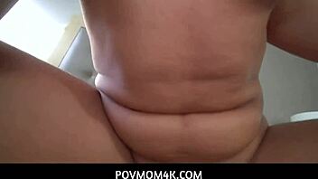 my horny step mom stops working out to fuck me in povmom4k