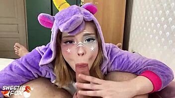 Unicorn Cosplay Girl Sucks And Fucks