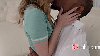 Shrill Babysitter Develops Crush On Black Client, Moaning On His Cock! 😘