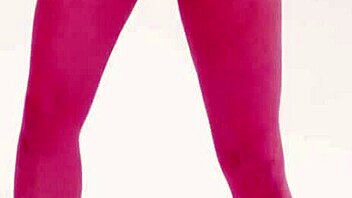 Blonde in fishnets and stockings relaxes with intense shaved pussy play.