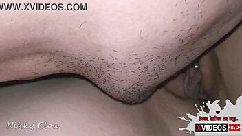 Cuckold hubby licking and cleaning my pussy after lover s cock