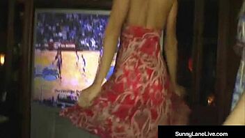 sunny lane and vicky vette give ultimate sports blowjob